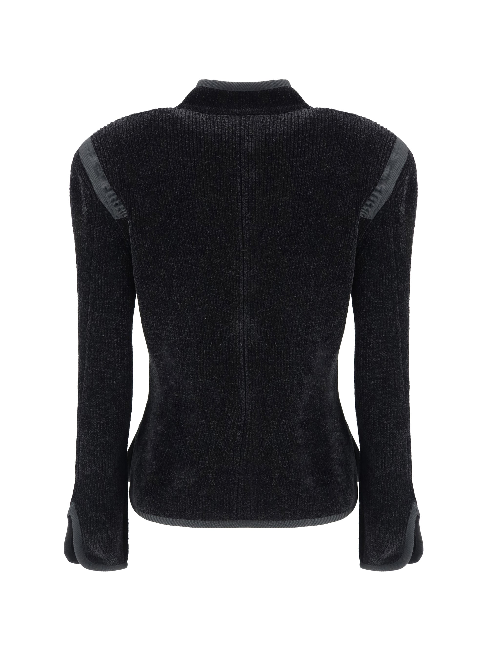 GIORGIO ARMANI 44 silk blazer with decorative metal shank buttons