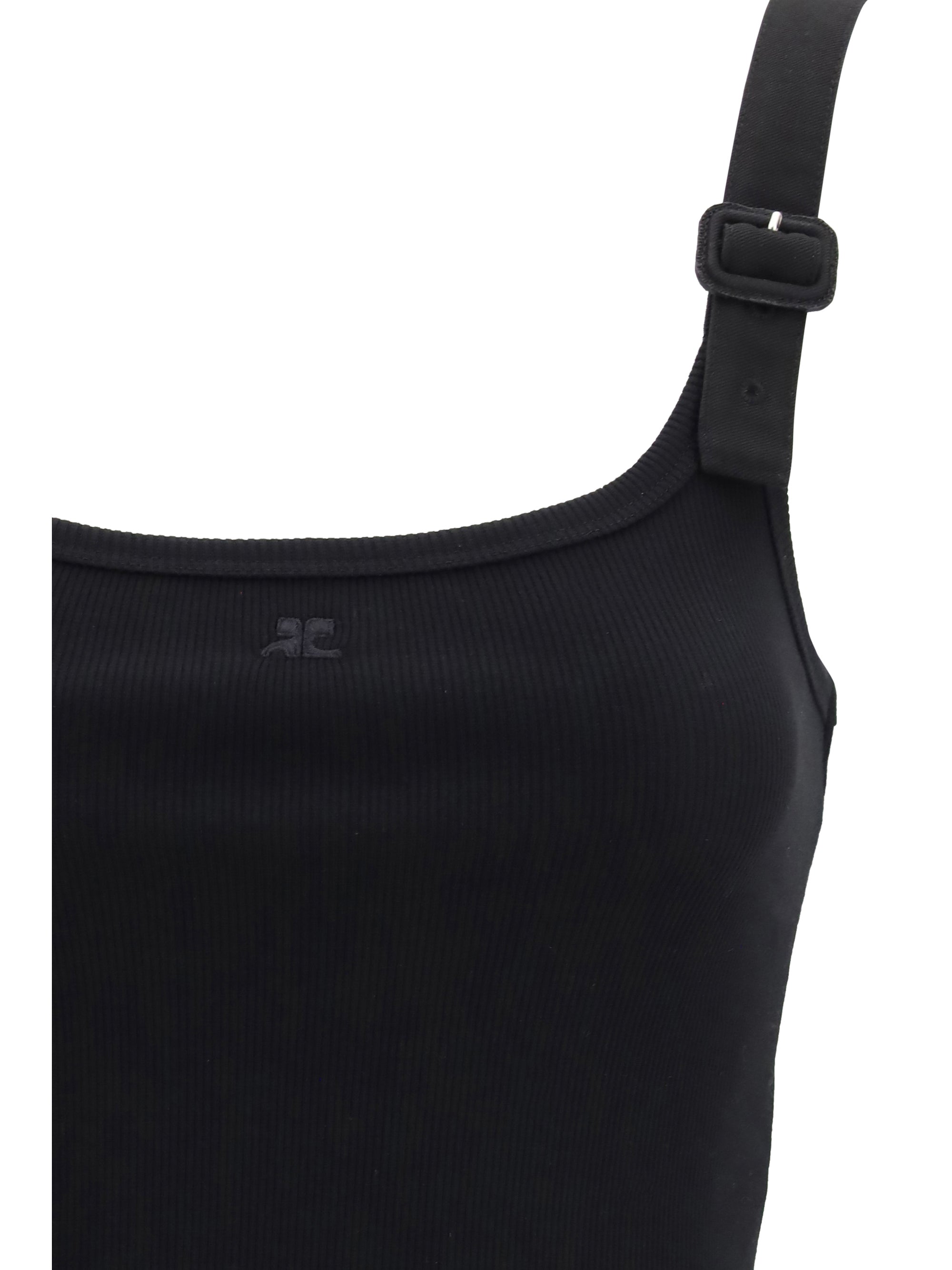 COURRÈGES M buckle 90’s rib tank top