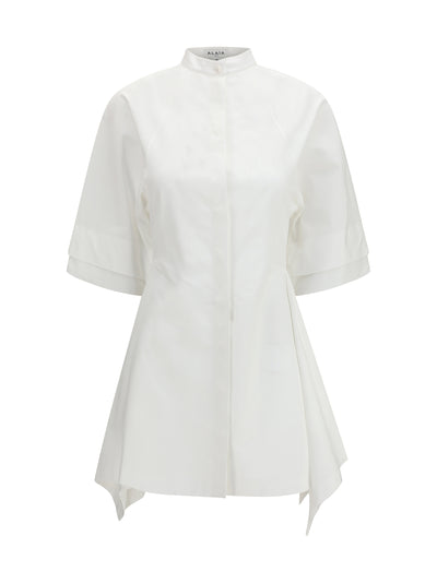 panelled poplin dress