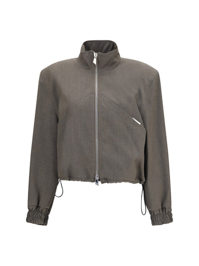 wool-blend bomber