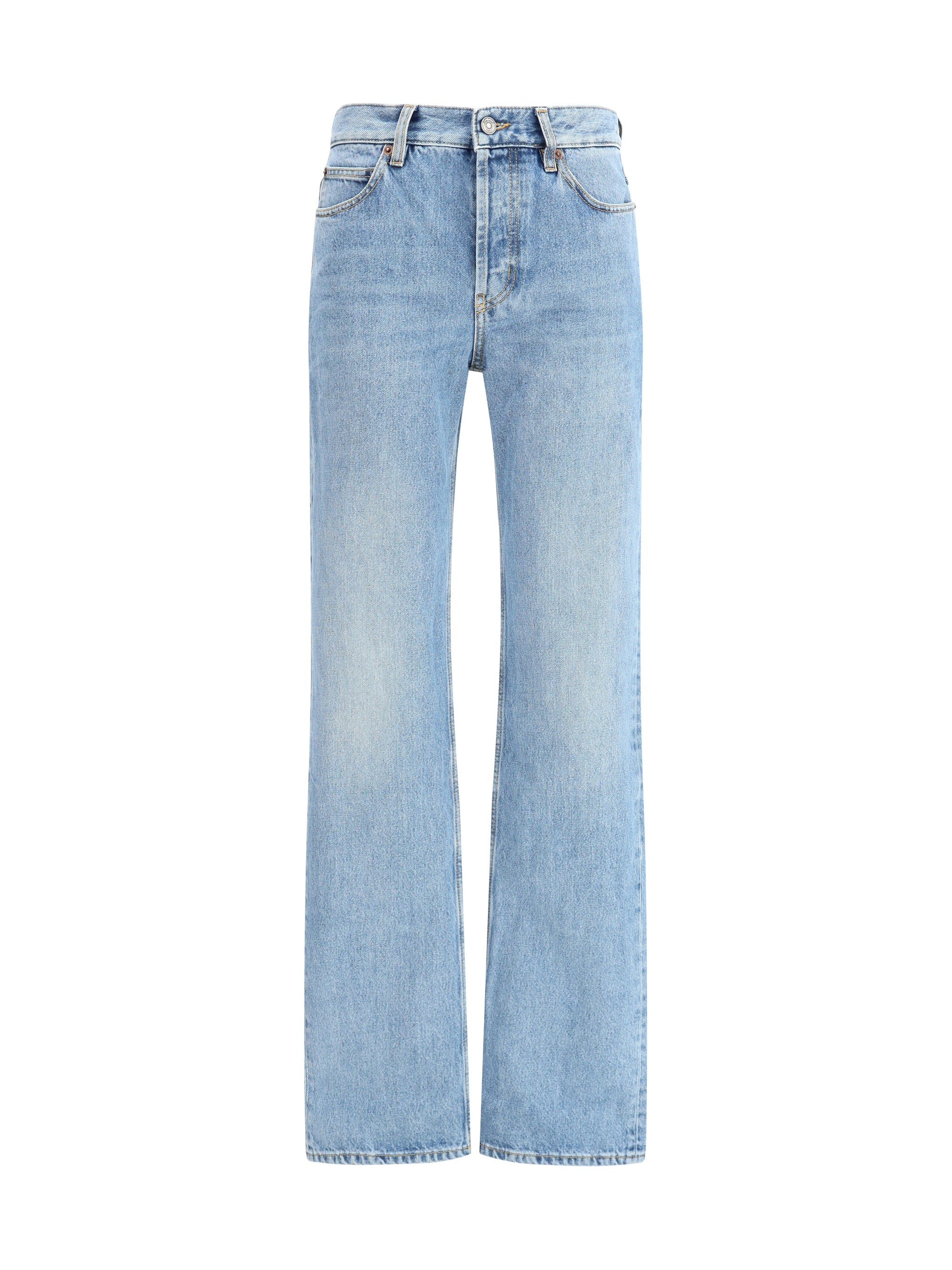 SAINT LAURENT 27 nico low-rise jeans in bahamas denim