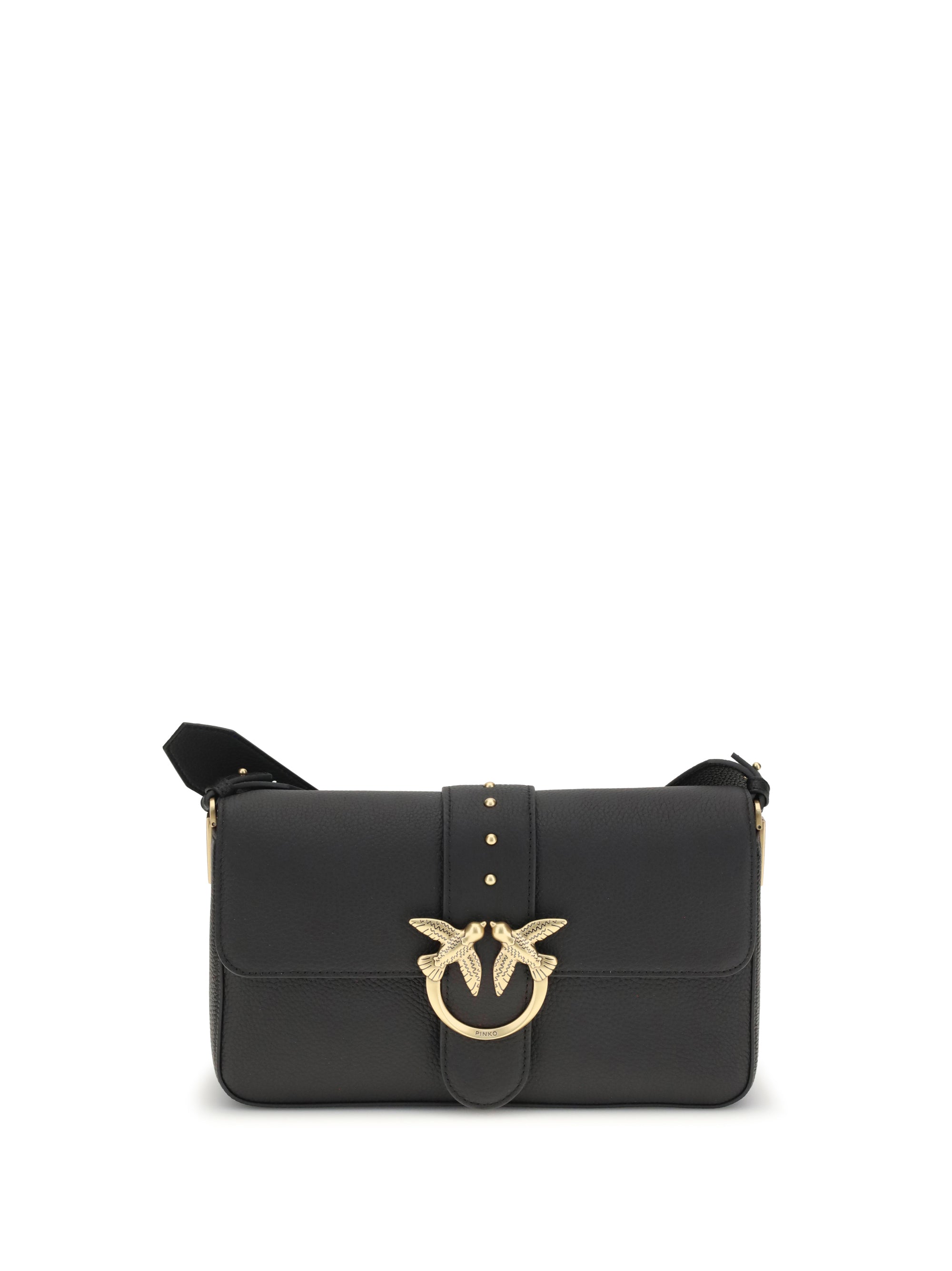 PINKO OS love leather shoulder bag