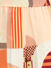 FENDI 40 patchwork print silk crepe pants