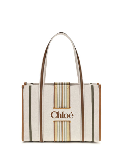 woody loop canvas tote bag
