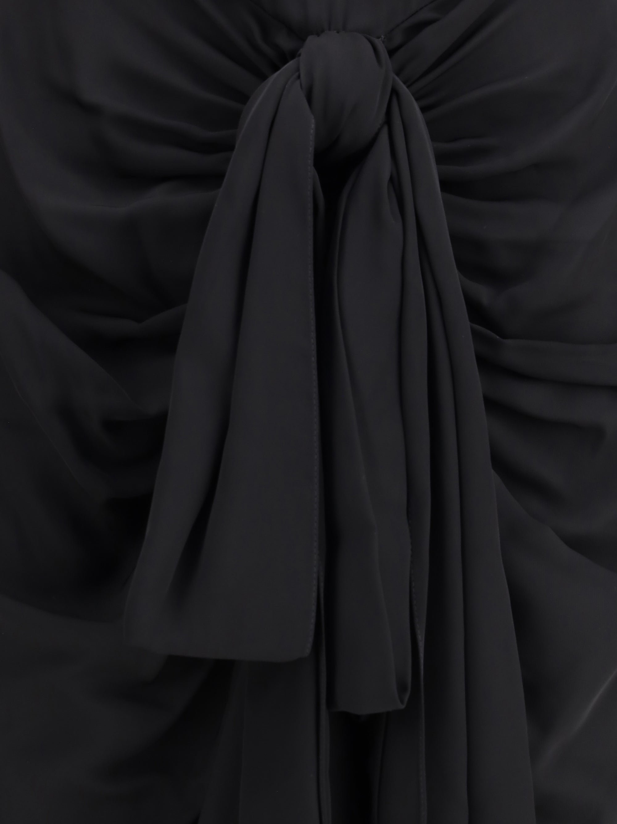 ALAIA 36 draped viscose dress