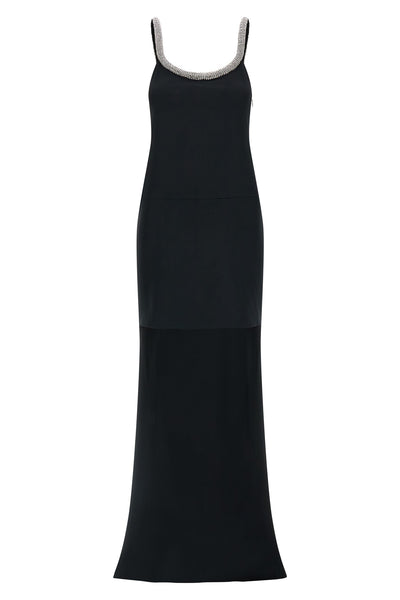 crêpe satin dress