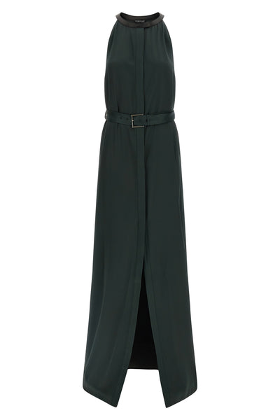 long dress in crêpe satin