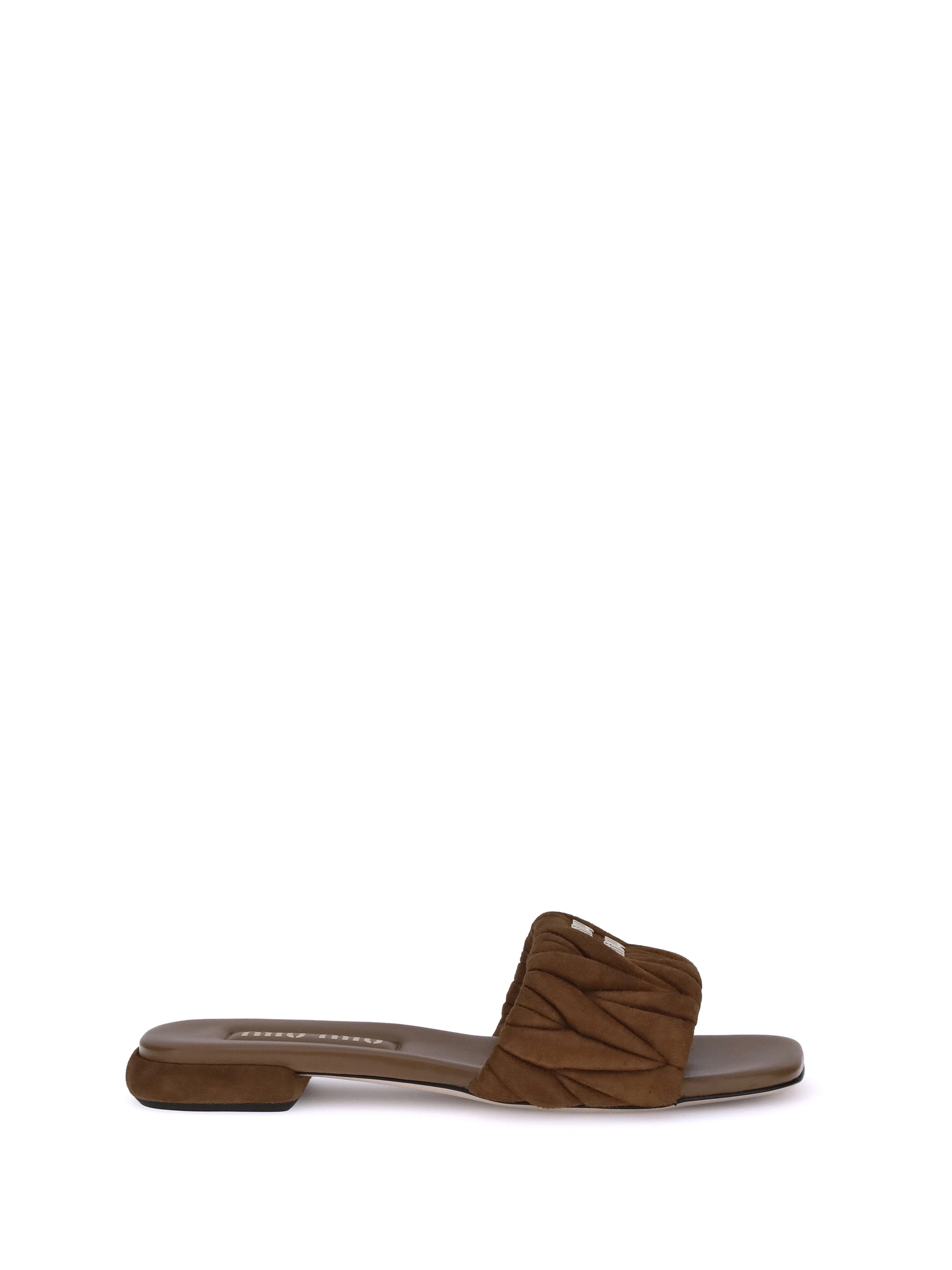 MIU MIU 40 matelassé nappa leather sandals