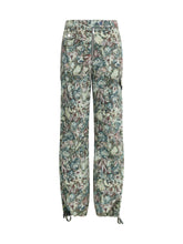 GANNI 36 printed stretched cotton pants