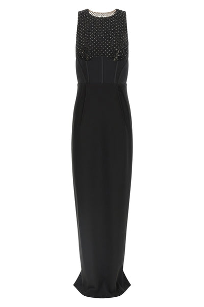red carpet long dress in lightweight crêpe