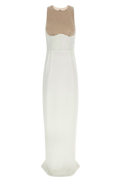 red carpet long dress in lightweight crêpe