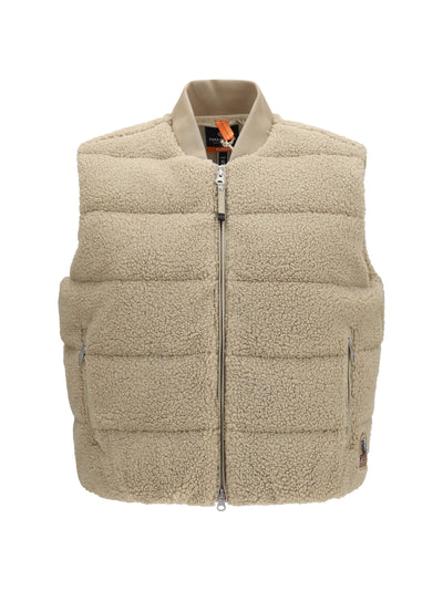 simaw padded bouclé vest