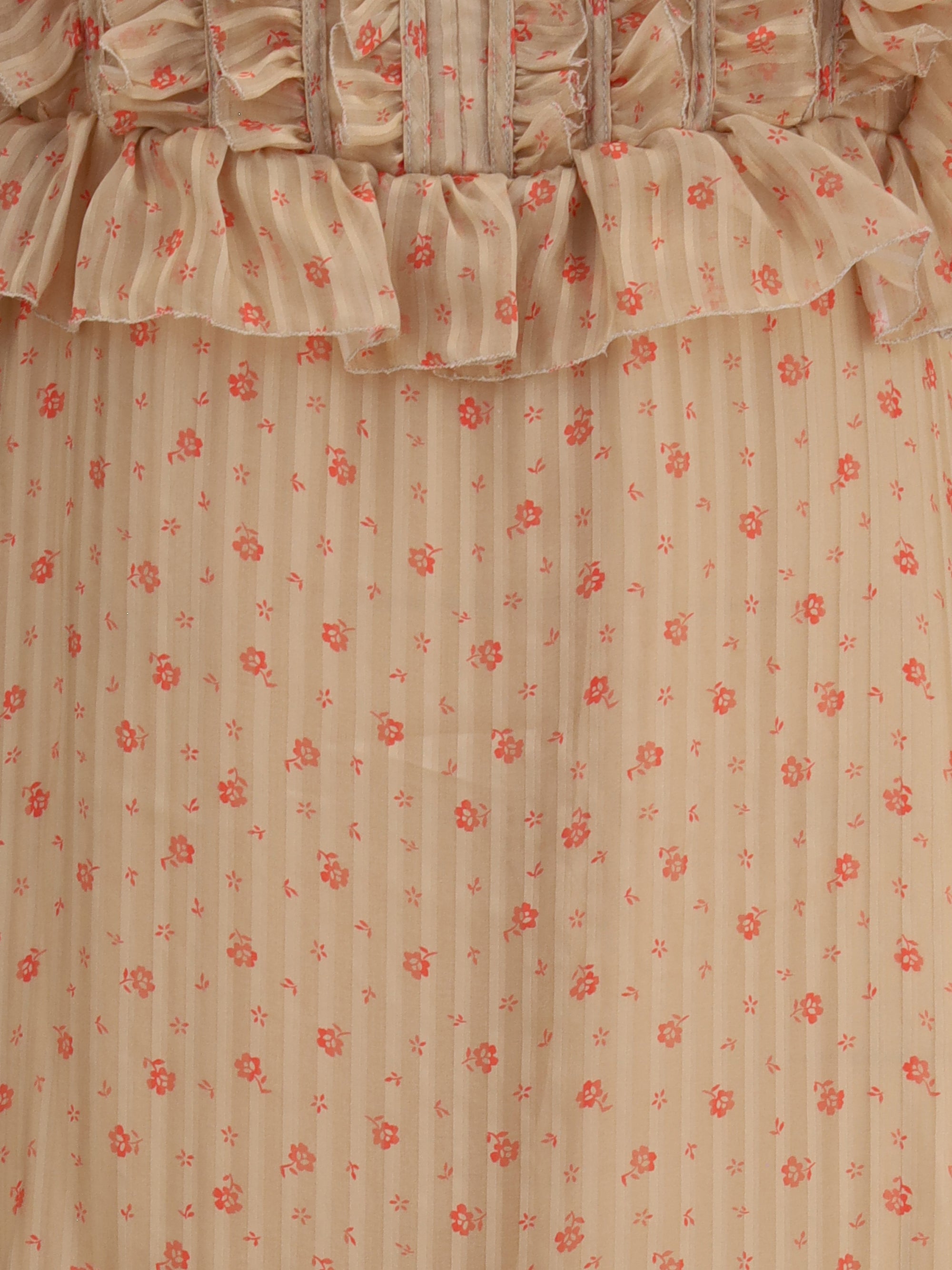 KRISTINA TI 42 silk long dress with rouches