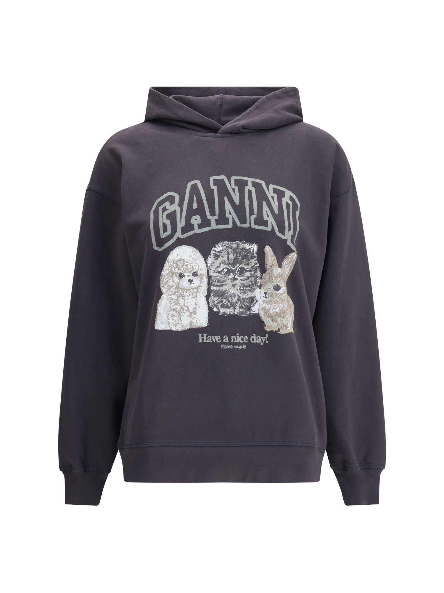 GANNI S-M puppies hoodie