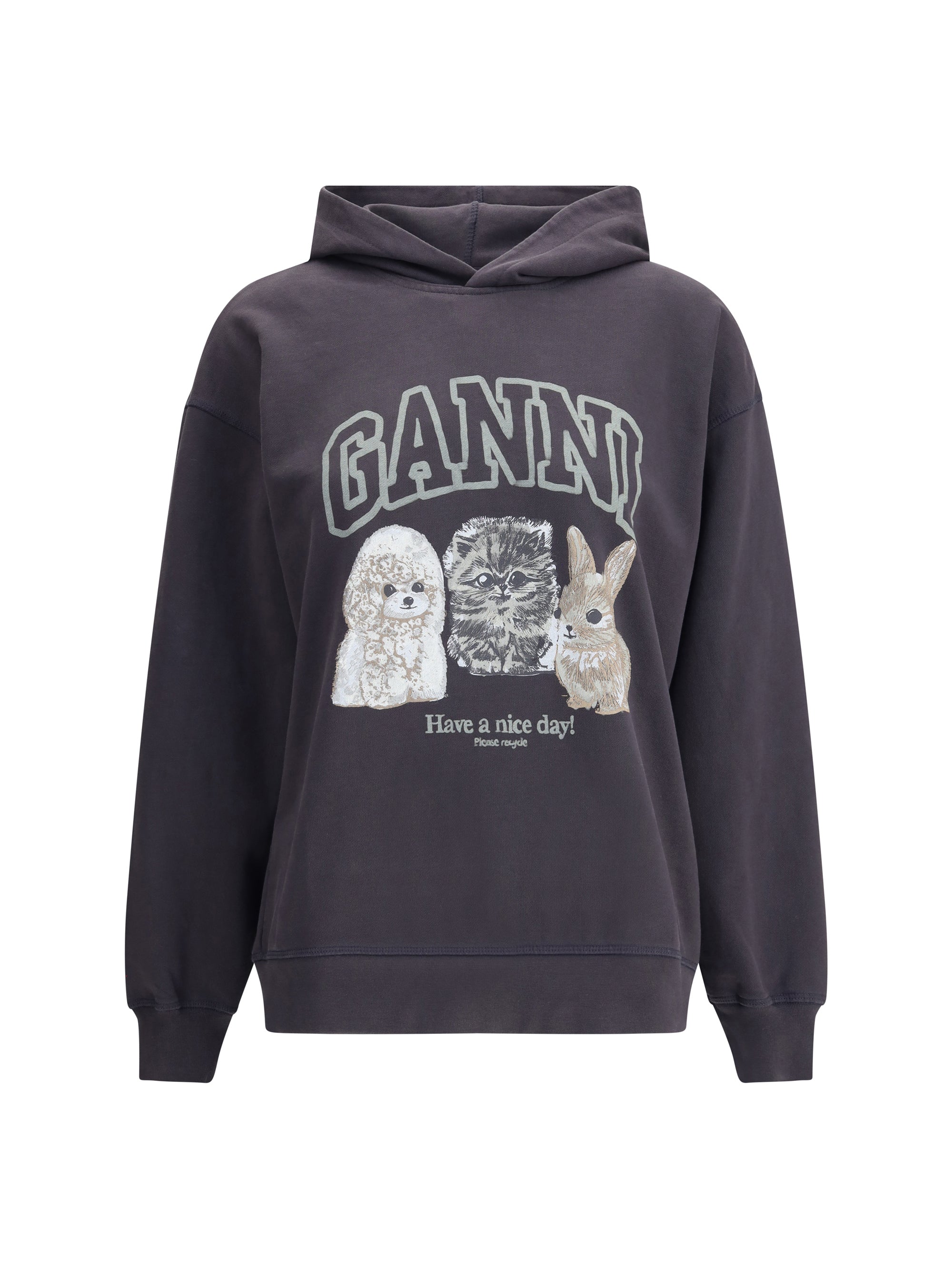 GANNI S-M puppies hoodie