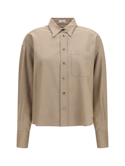 no fade sparkling denim shirt with shiny collar