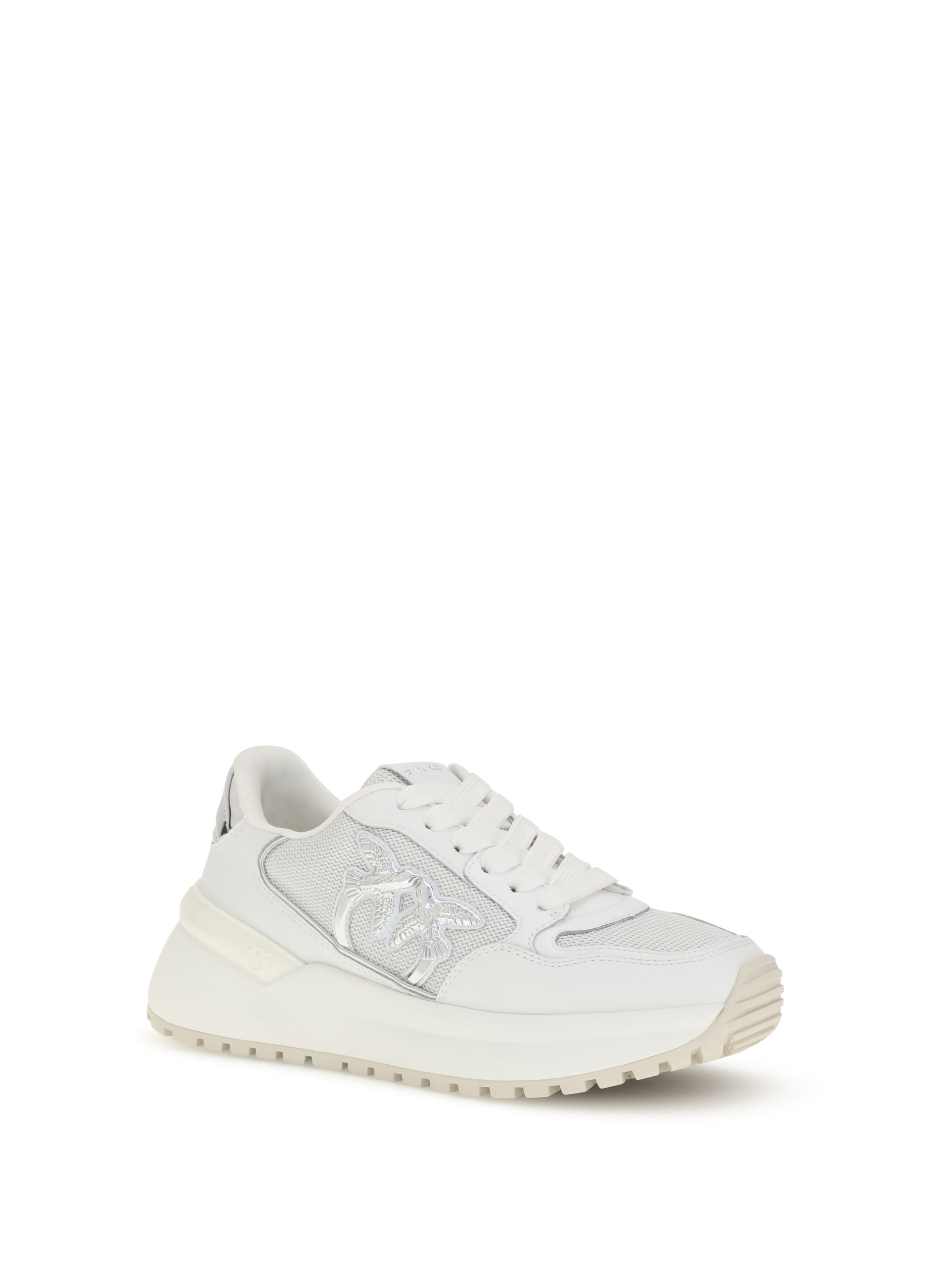 PINKO 36 logo and mirrored detail sneakers