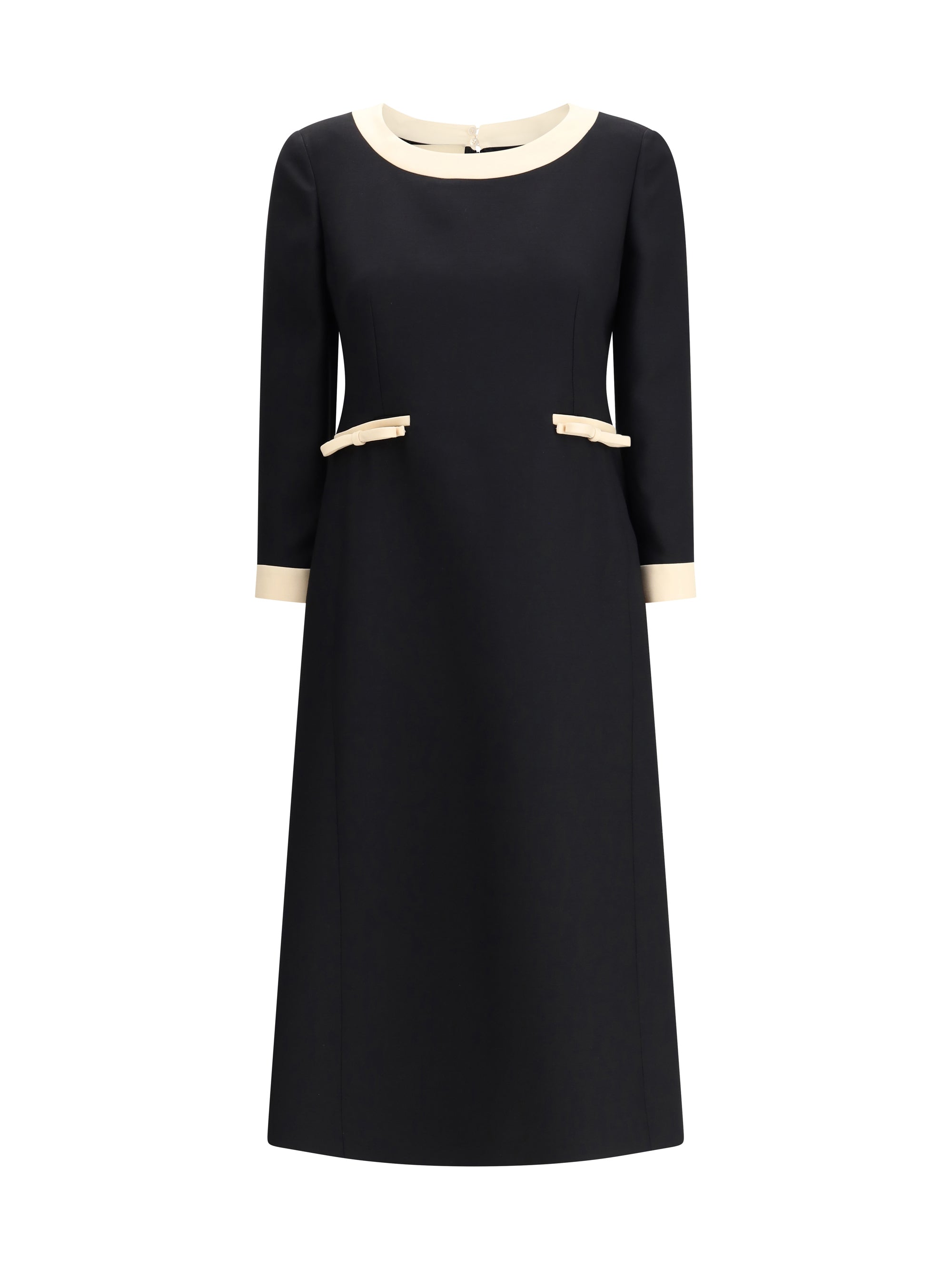VALENTINO 42 wool dress with bow