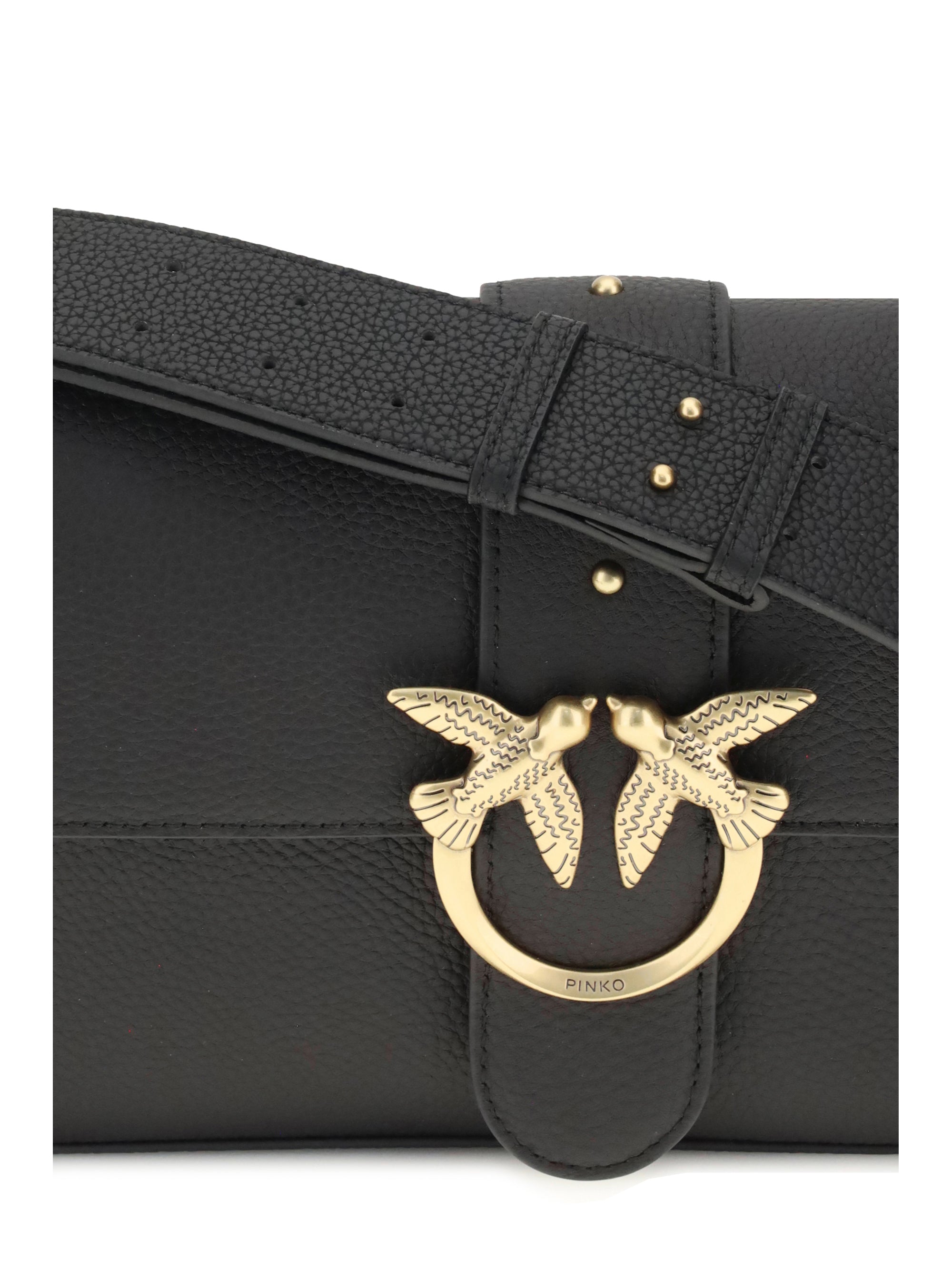 PINKO OS love leather shoulder bag