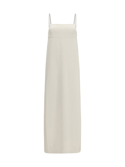 long silk dress with monili chain