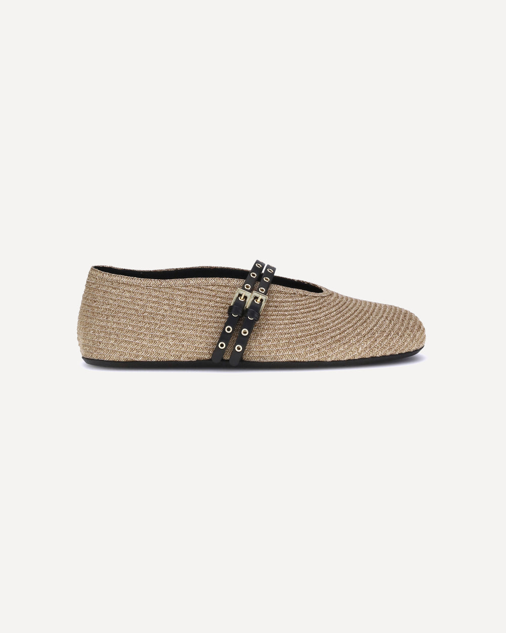 Alaa Raffia Ballerinas Beige