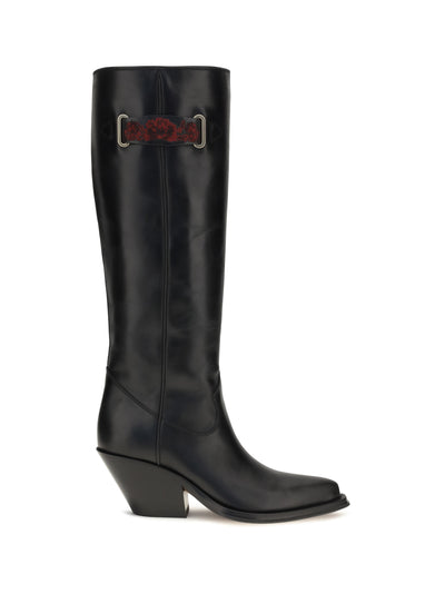 azelan over-the-knee leather boots
