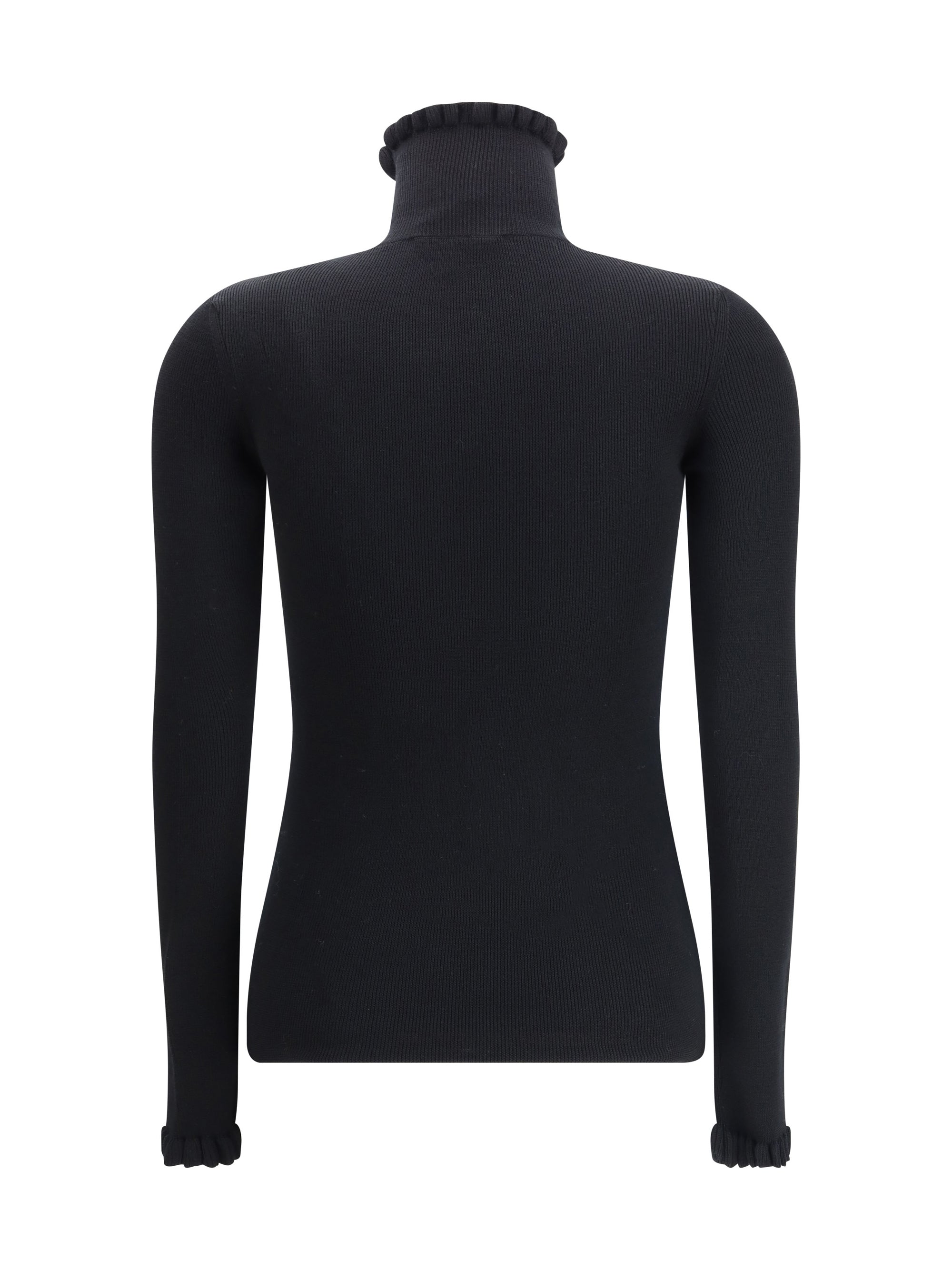 VALENTINO L wool sweater with ruffled collar