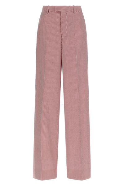 juno tailored pants in striped cotton poplin