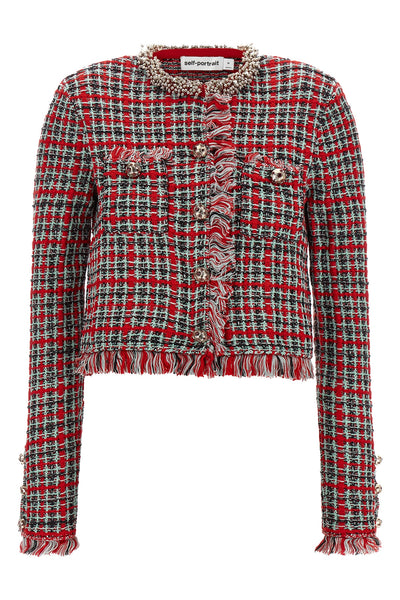 the self-portrait cropped jacket redefines the codes of contemporary tailoring t