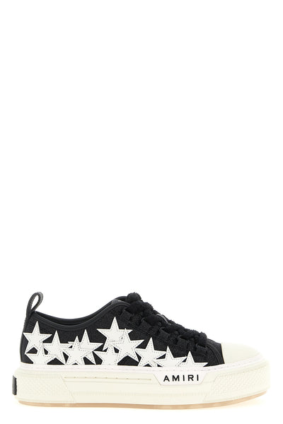 glitter stars court low sneakers in glitter fabric