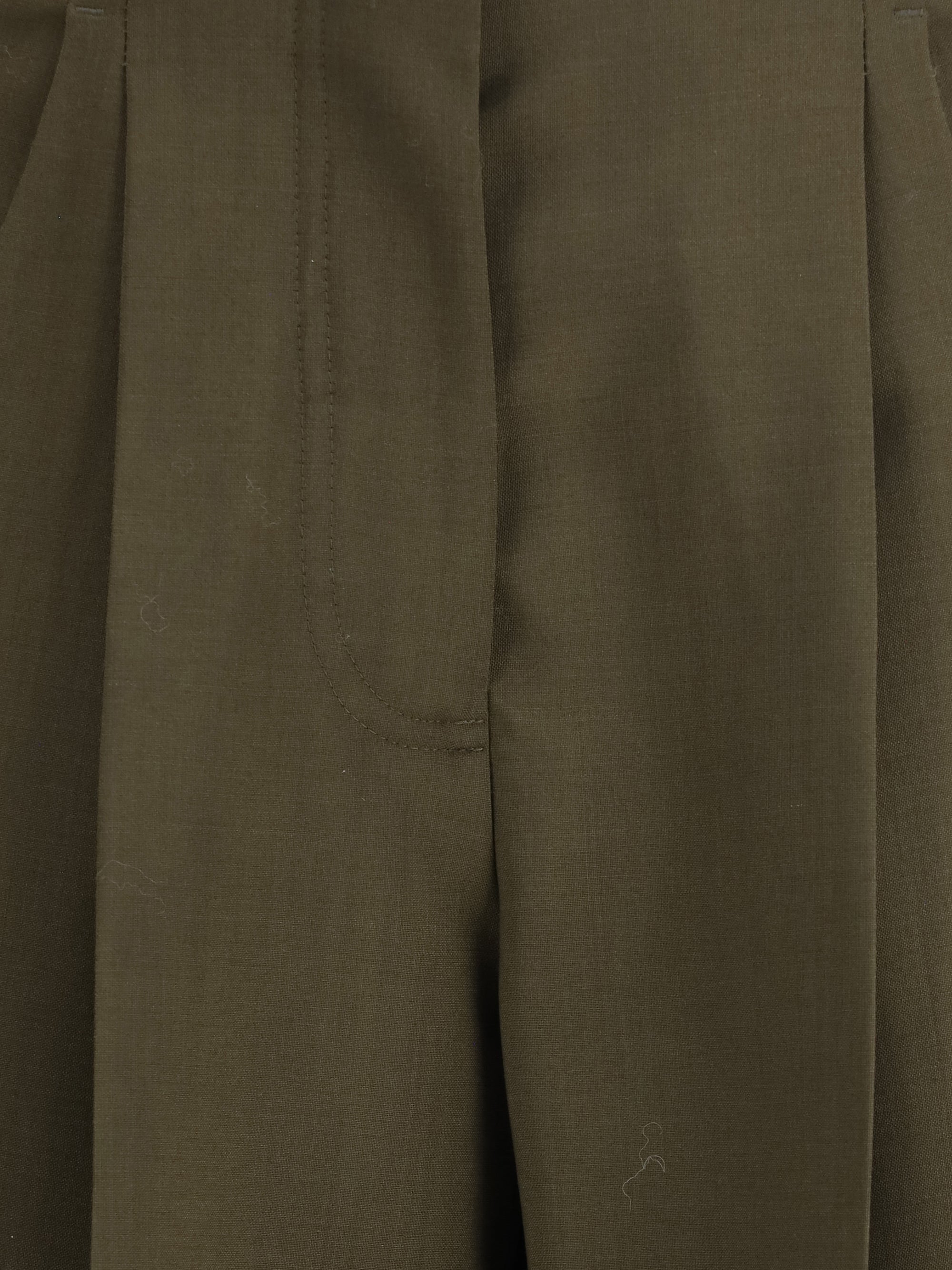 FENDI 38 wide-leg trousers in wool and mohair