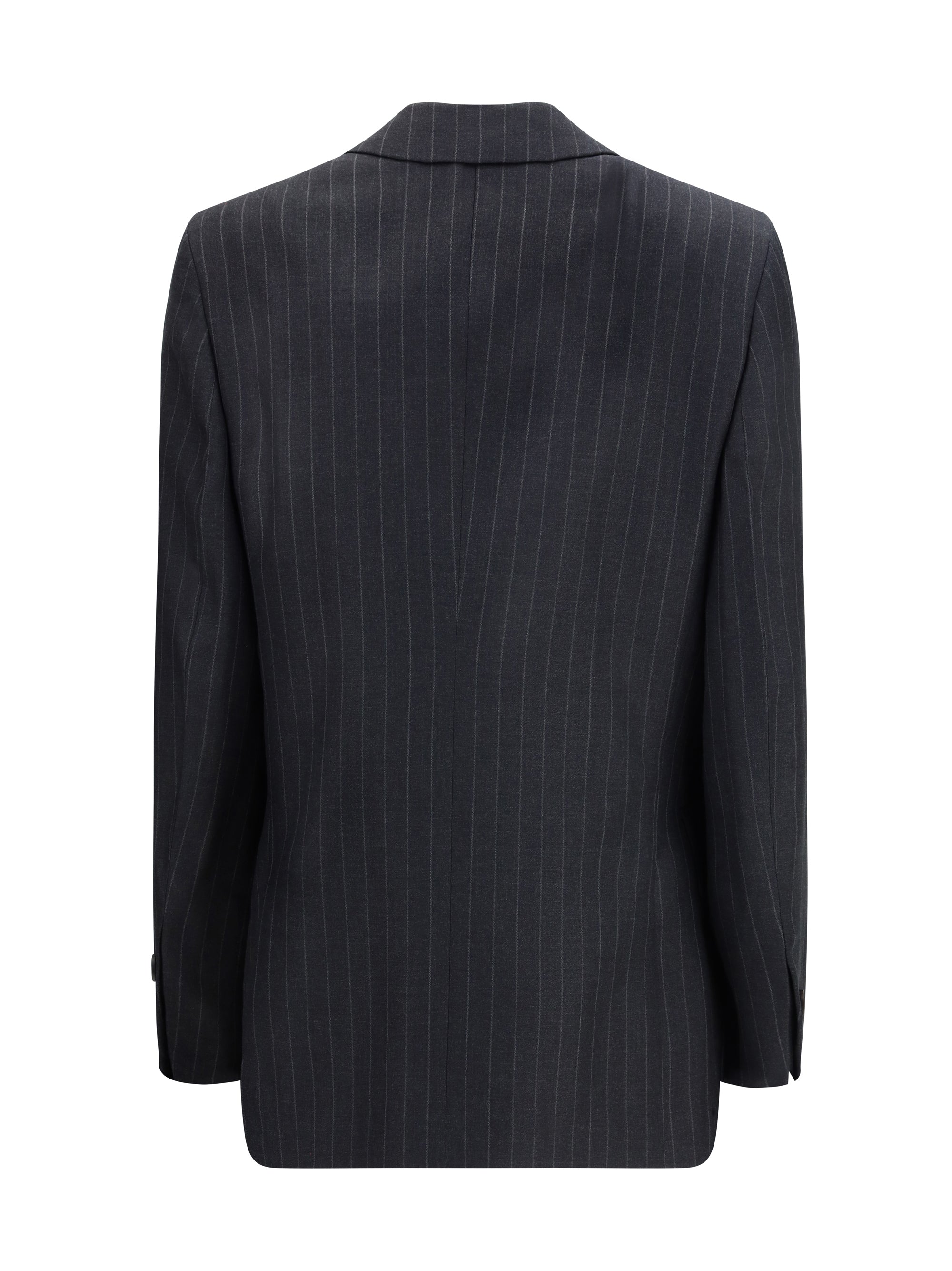 FERRAGAMO 42 double-breasted pinstripe blazer