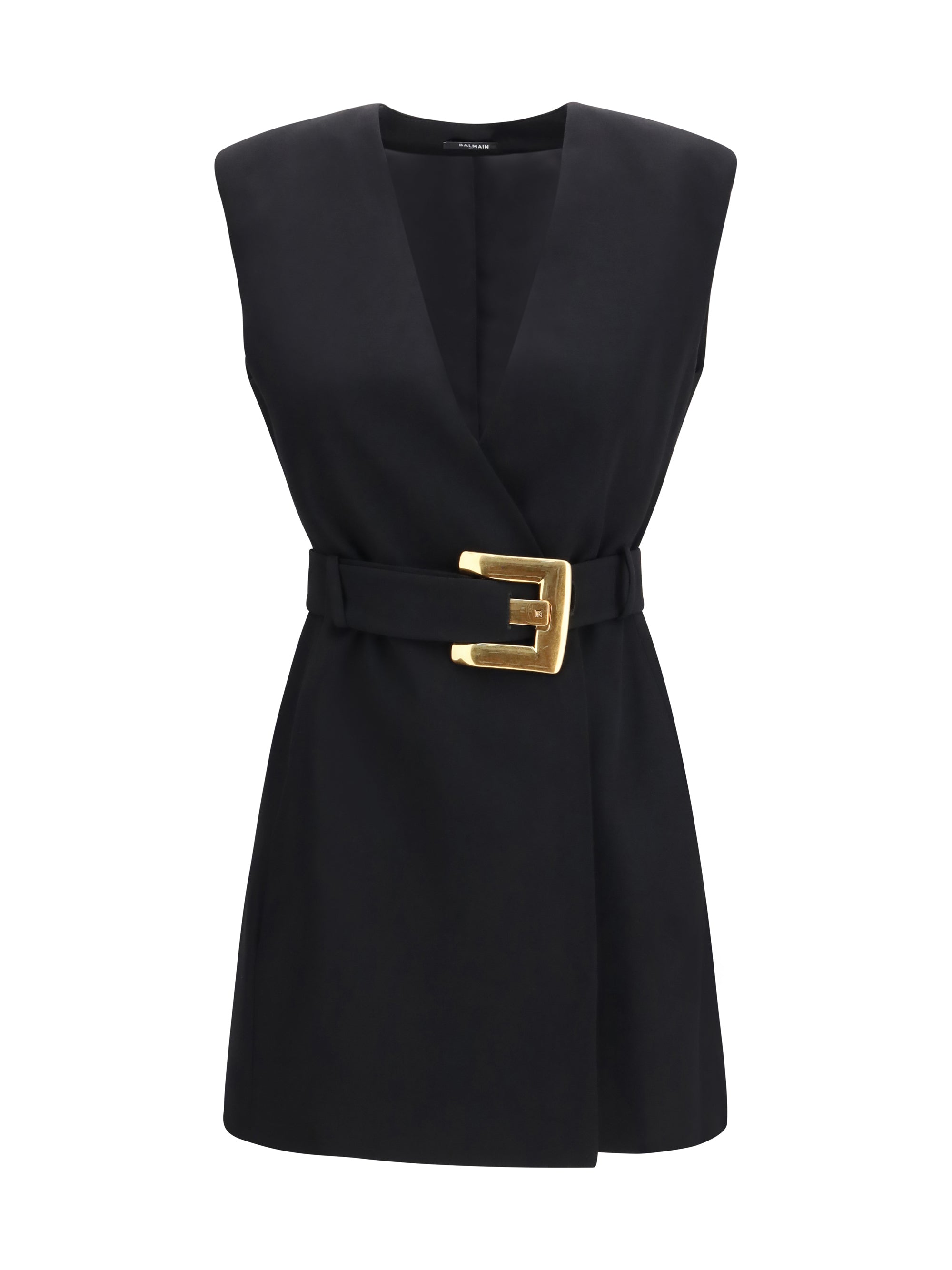 BALMAIN 40 short wrap dress