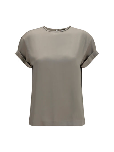 silk blouse with monili chain