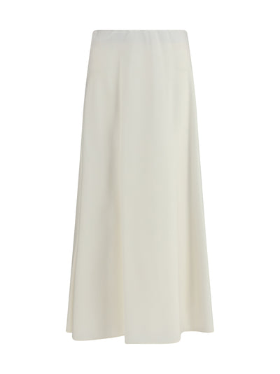 flute virgin wool and viscose twill skirt