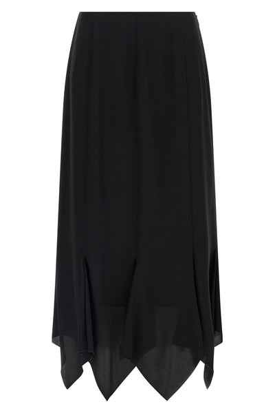 midi skirt in crêpe de chine