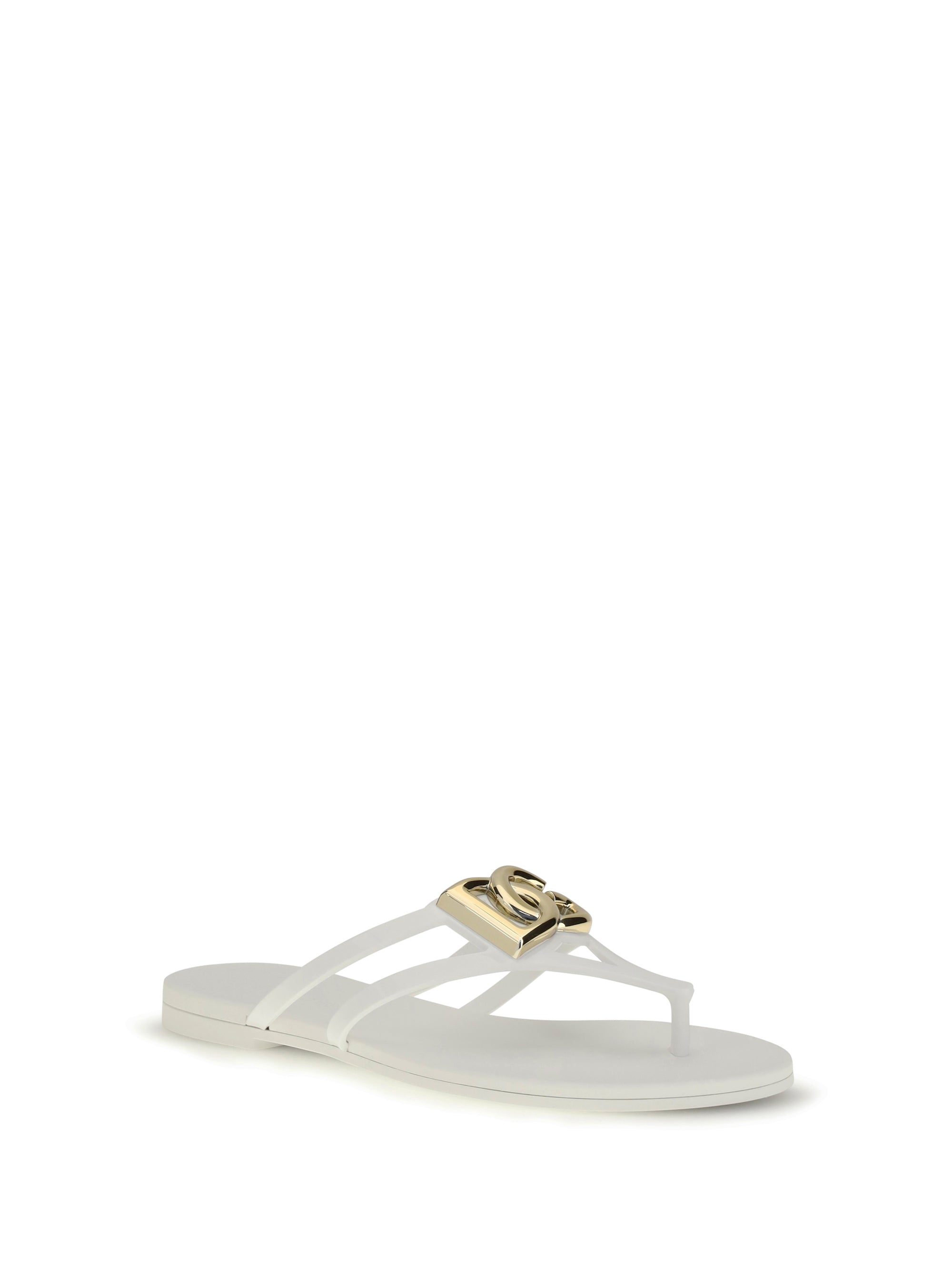 DOLCE & GABBANA 36 logo rubber sandals