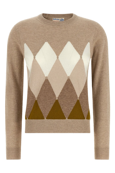 the ballantyne classic diamond crew neck sweater exemplifies knitwear excellence