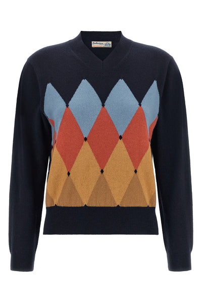the ballantyne v-neck sweater is made of pure cashmere