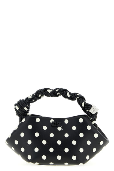 polka-dot bou mini handbag in leather-effect fabric