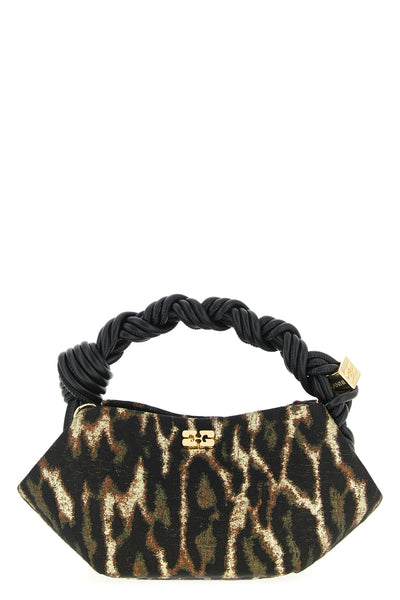 metallic cloque bou handbag in jacquard