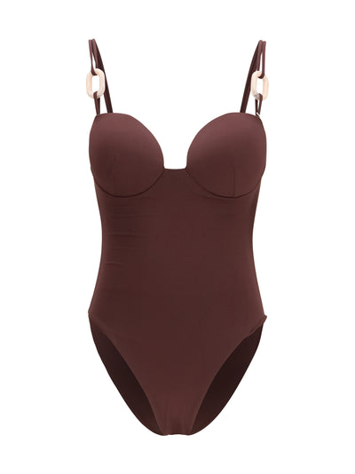 stretch nylon one-piece swimsuit