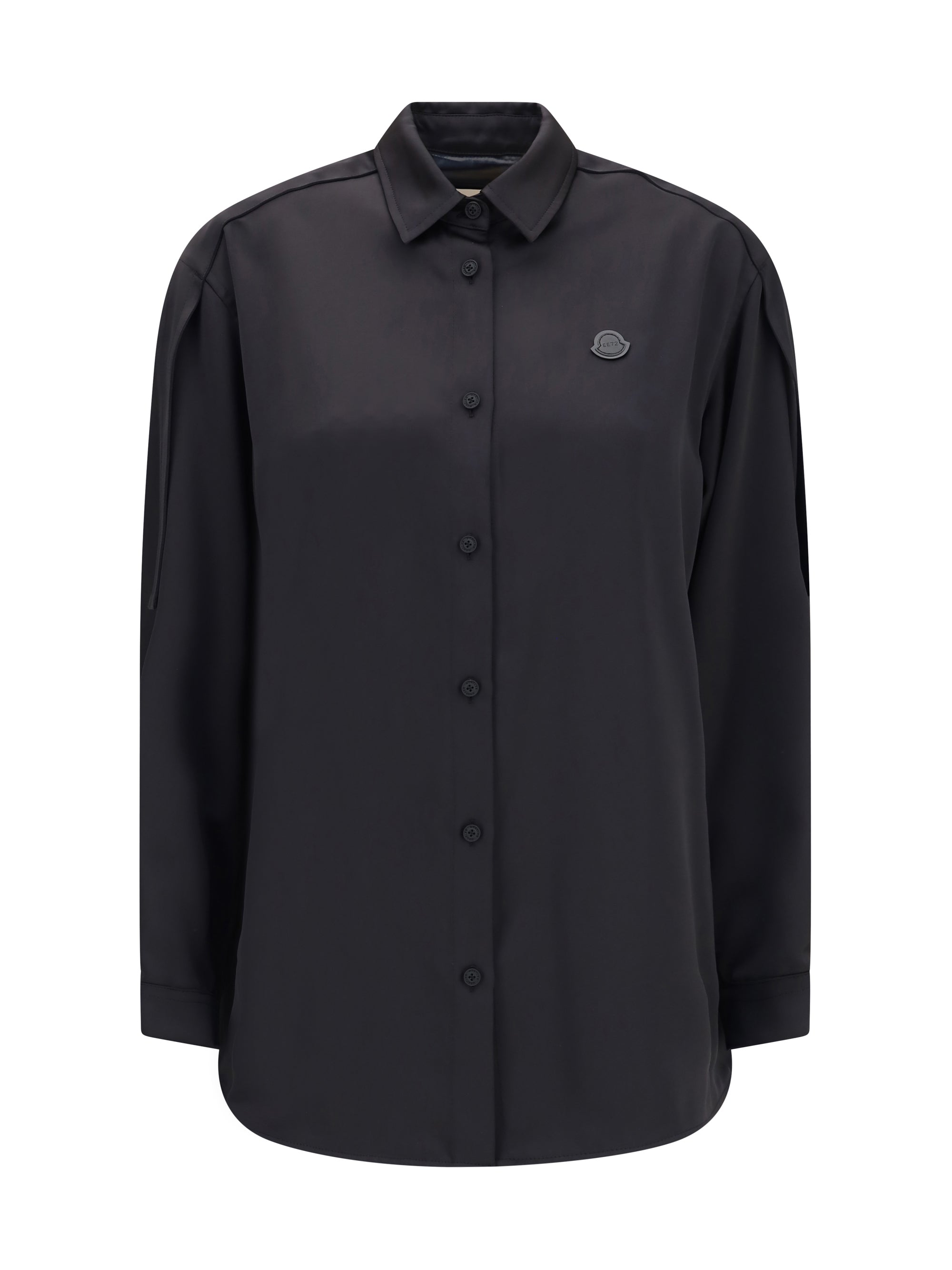 MONCLER X EDWARD ENNINFUL 40 shirt in technical polyester satin moncler x ee72 collection by edward enninful