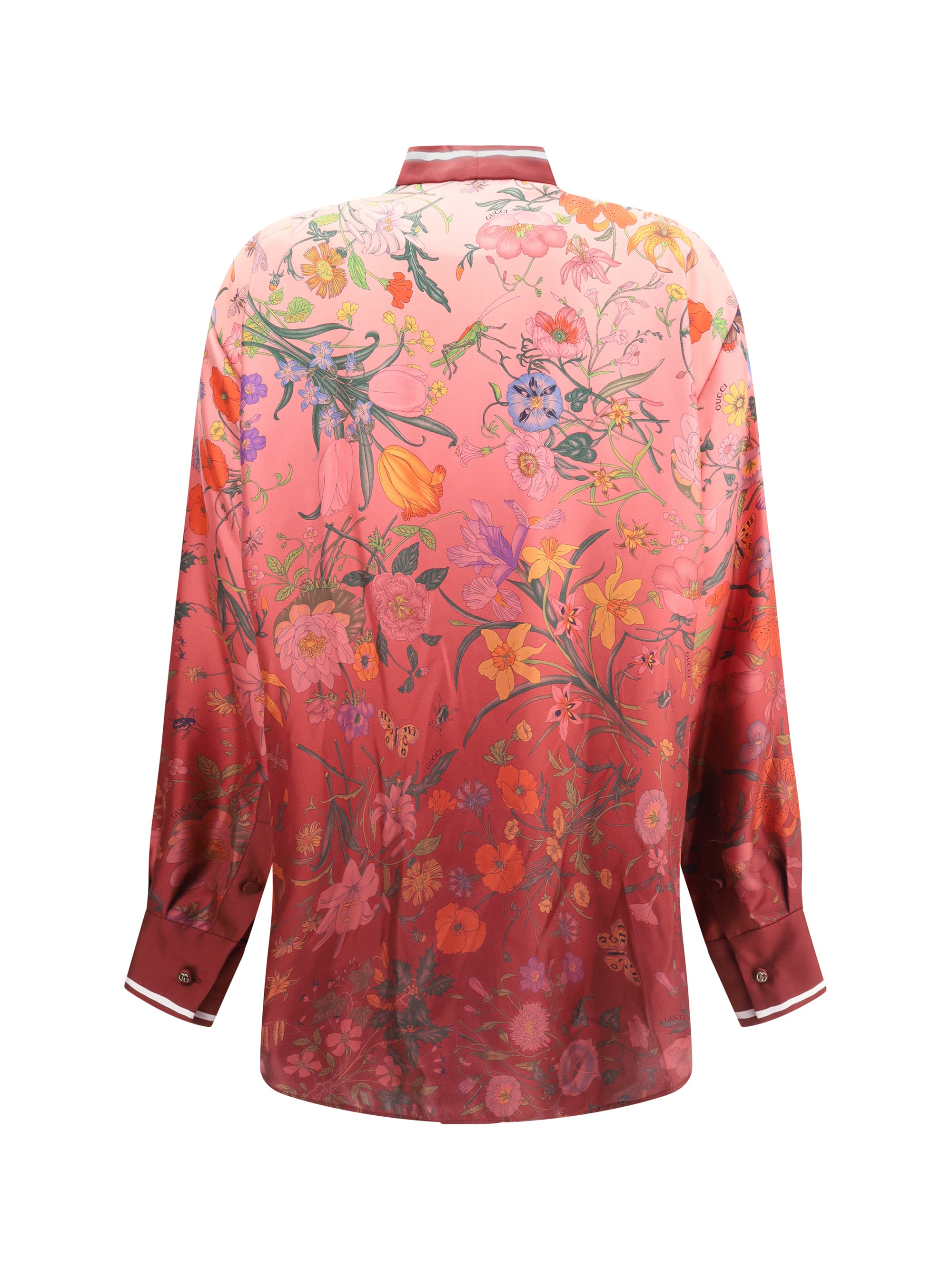 GUCCI 40 silk floral shirt