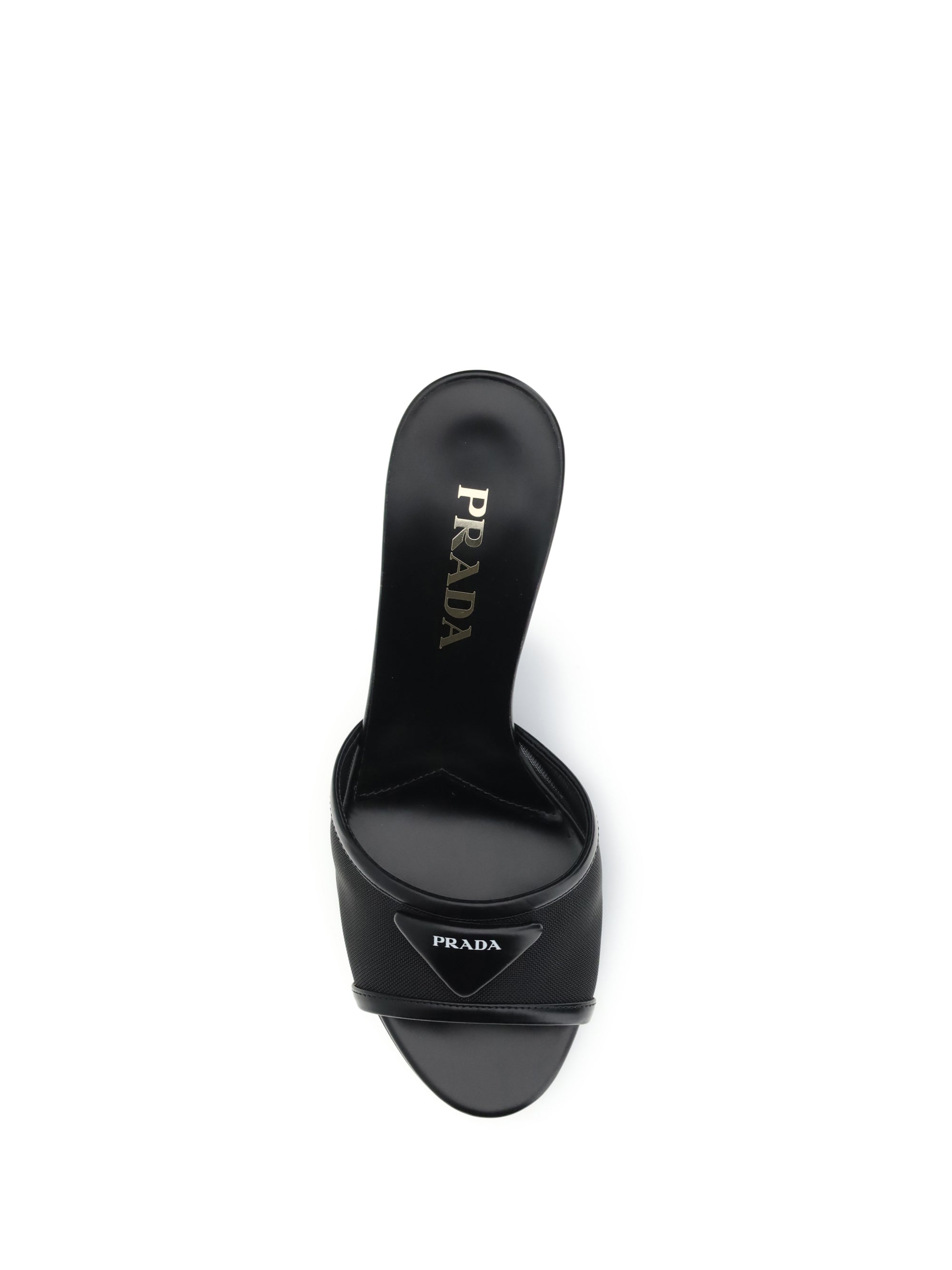 PRADA 38.5 mesh slipper sandals