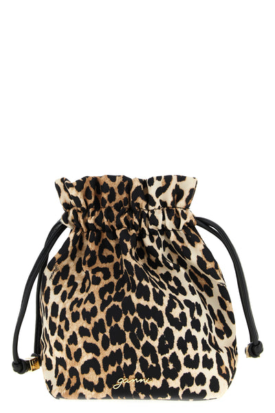 animal print nylon pouch