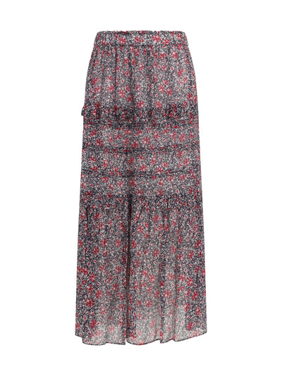 volomia long ruffled skirt