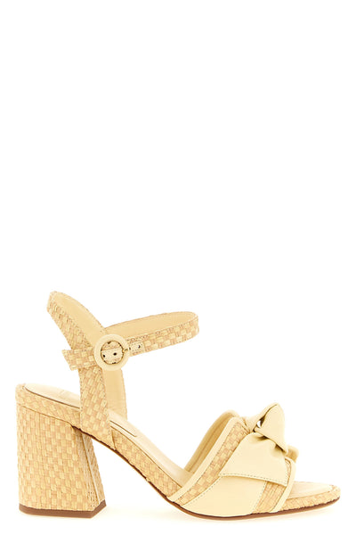 maxi clarita sandals in two-tone natural raffia woven
