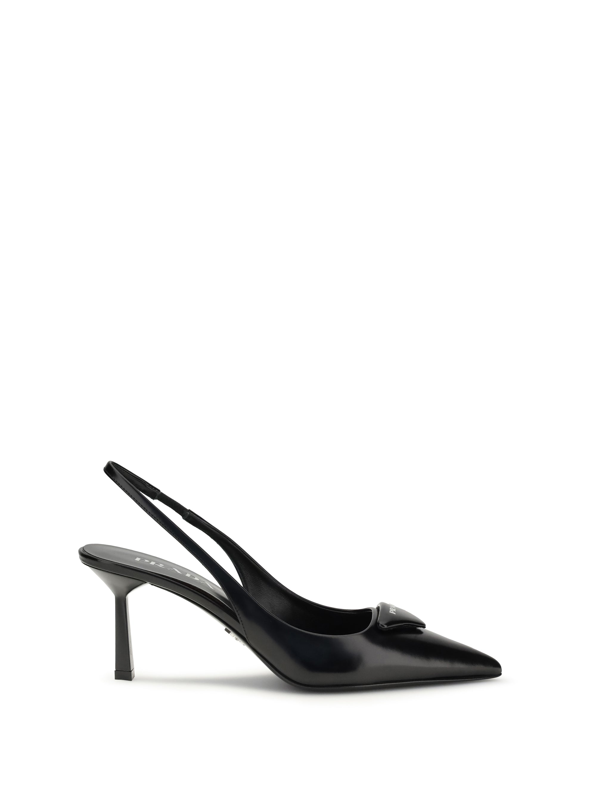 PRADA 39 leather slingback pumps