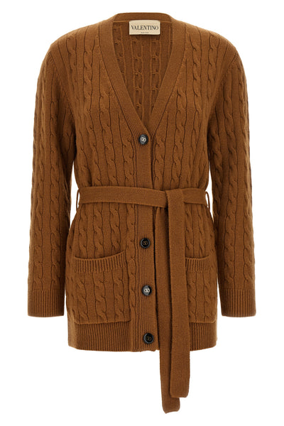 braided cashmere cardigan